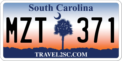 SC license plate MZT371