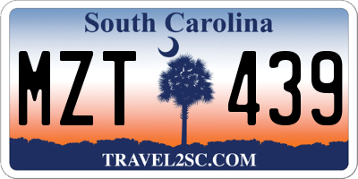 SC license plate MZT439