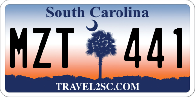 SC license plate MZT441