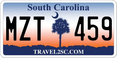 SC license plate MZT459