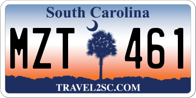 SC license plate MZT461