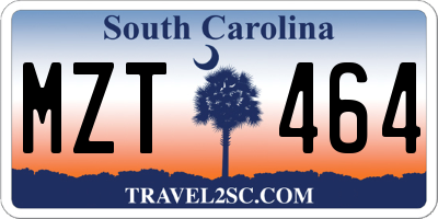 SC license plate MZT464