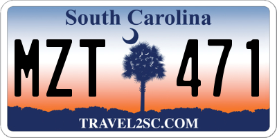 SC license plate MZT471
