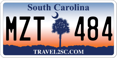 SC license plate MZT484