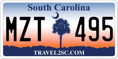 SC license plate MZT495
