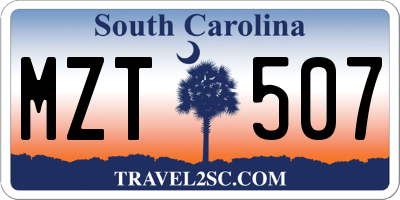 SC license plate MZT507