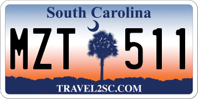 SC license plate MZT511