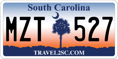 SC license plate MZT527