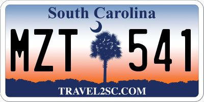 SC license plate MZT541