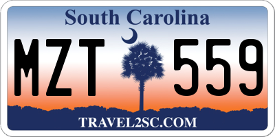 SC license plate MZT559