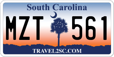 SC license plate MZT561