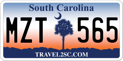 SC license plate MZT565