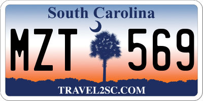 SC license plate MZT569