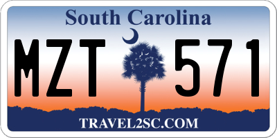 SC license plate MZT571