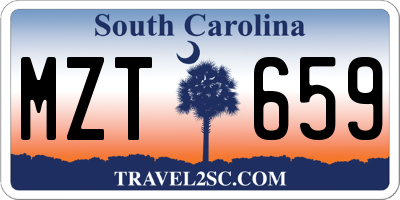 SC license plate MZT659