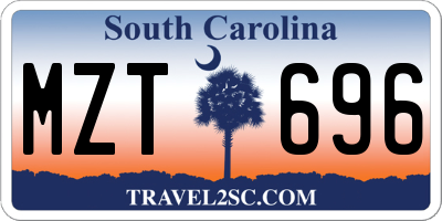 SC license plate MZT696