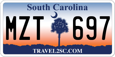 SC license plate MZT697