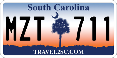 SC license plate MZT711