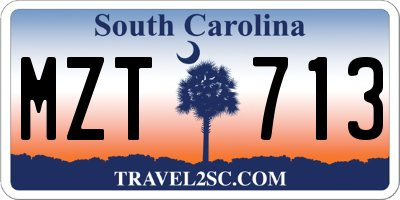 SC license plate MZT713