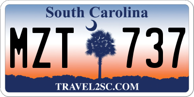 SC license plate MZT737
