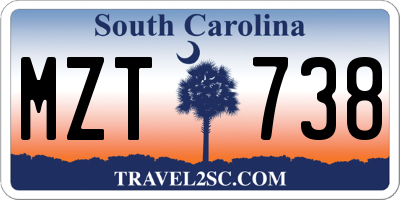 SC license plate MZT738