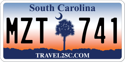 SC license plate MZT741