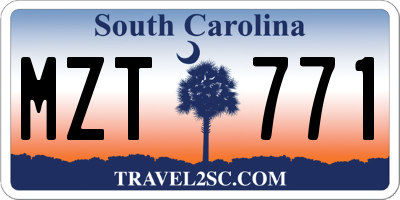 SC license plate MZT771