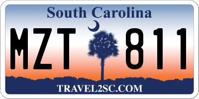 SC license plate MZT811