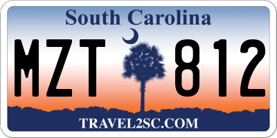 SC license plate MZT812