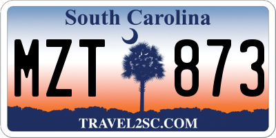 SC license plate MZT873