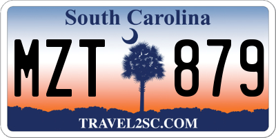 SC license plate MZT879