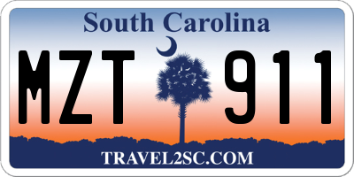 SC license plate MZT911