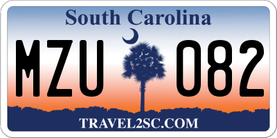 SC license plate MZU082