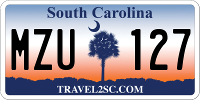 SC license plate MZU127