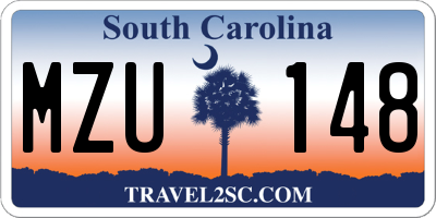 SC license plate MZU148