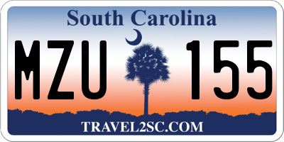 SC license plate MZU155