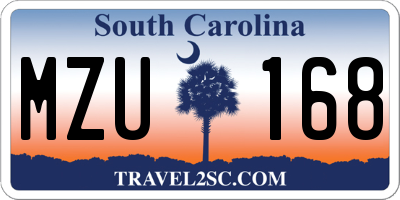 SC license plate MZU168
