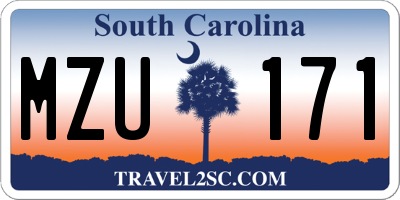 SC license plate MZU171