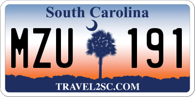 SC license plate MZU191