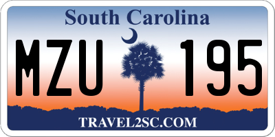 SC license plate MZU195