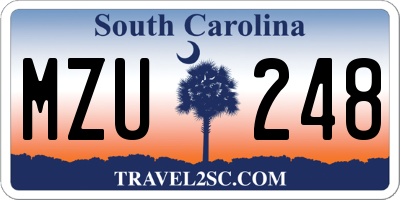 SC license plate MZU248