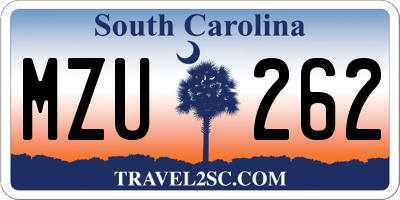 SC license plate MZU262