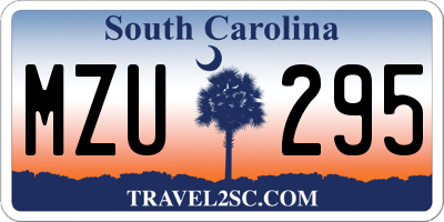 SC license plate MZU295