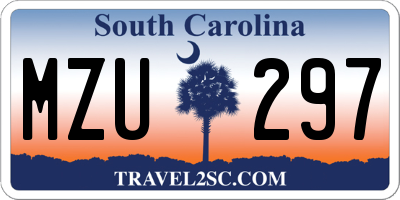 SC license plate MZU297