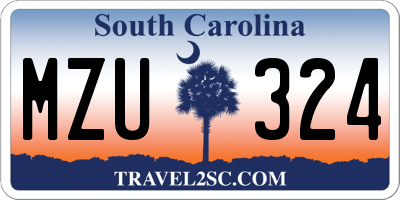 SC license plate MZU324