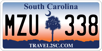 SC license plate MZU338