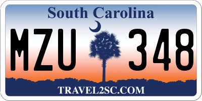 SC license plate MZU348
