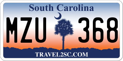 SC license plate MZU368
