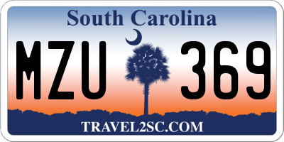 SC license plate MZU369