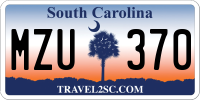 SC license plate MZU370